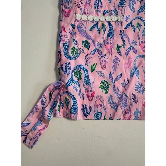 Lilly Pulitzer Girls Dress Size 6 Pink Blossom Girl's Night Out Print Dress - Picture 5 of 8